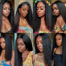 Kinky Straight Brazilian Hair Bundles - 22/24/26 Inch Human Hair Extension