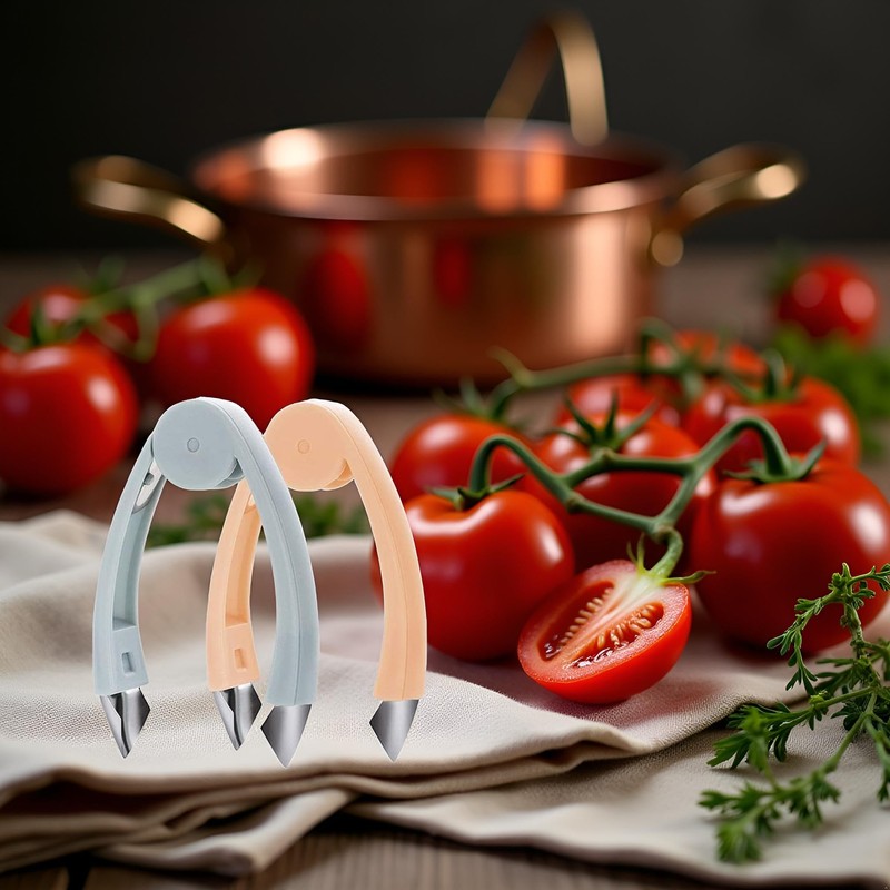 Enyolidimk 2 Pack Strawberry Huller Stem Remover Tomato Pineapple Corer