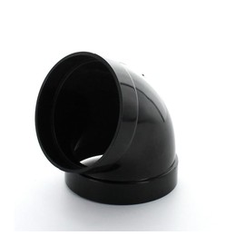 Aliaxis (Marley) 68mm Circular Downpipe Offset Bend, 67.5 Degrees, Socket/Socket, Black, High Gloss, Weather-Resistant
