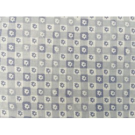 FabricanaUS Easter – Daisy Print Gingham Fabric – Design by Rifle Paper Co - Easter Collection – Perfect Fabric for Quilting, Clothing, Sewing and Arts Crafts Project - RP1505-BL2 1/2 Yard, 44” Wide