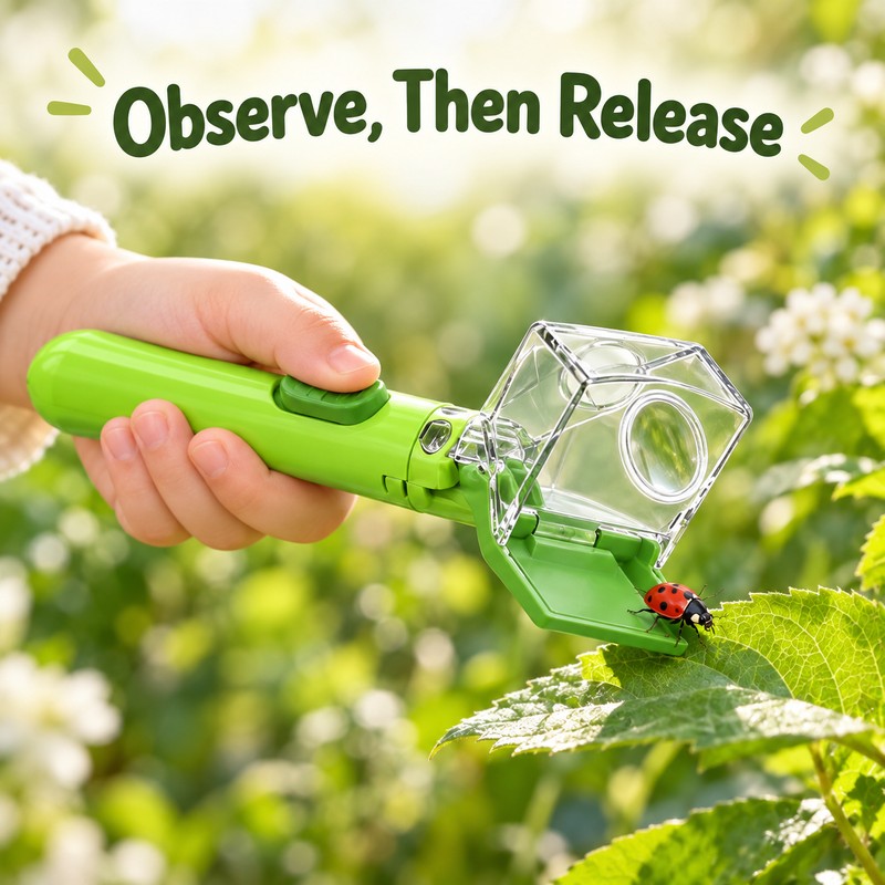 6X Magnifying Bug Catcher for Kids – Handheld Insect Viewer