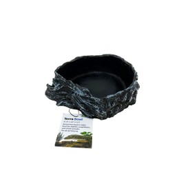 The Bio Dude Terra Water and Food Bowl for Reptiles, Amphibians, Small Mammals and Arachnids. Looks Natural and Animal Safe