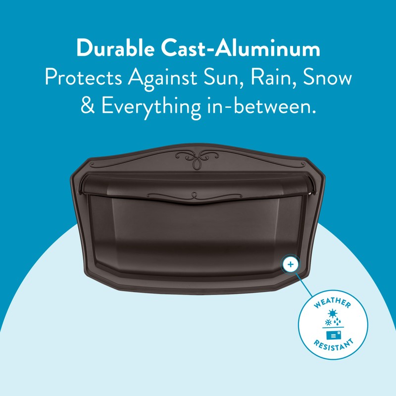 ARCHITECTURAL MAILBOXES 2541RZ-10 Villa Wall Mount Mailbox, Large, Rubbed Bronze