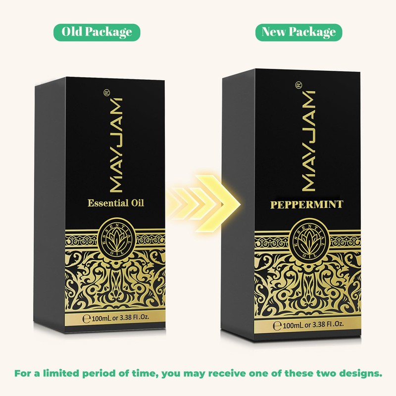 Mayjam Aroma Oil Peppermint Essential Oil 3.4 fl oz (100