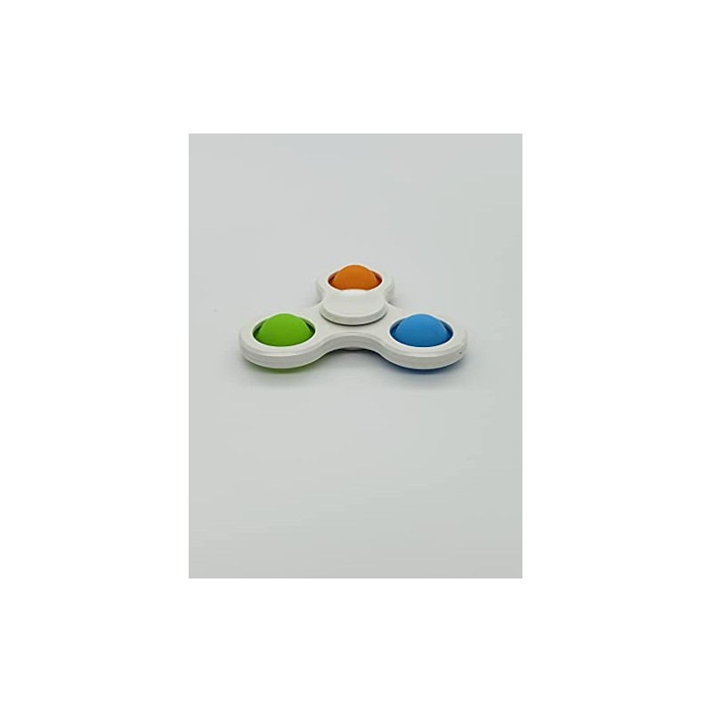 ZEMTAC Simple Dimple Fidget Spinner Toy (Green/Blue/Pink and Green/Blue/Orange -