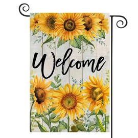 DMERBYL Summer Garden Flag Welcome Sunflower Yard 12x18 Inch Small Double Sided Outside Decoration Party Farmhouse Decor