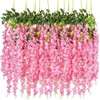 SZJH 12pcs 3.6 Feet/Piece Artificial Fake Wisteria Vine Ratta Hanging