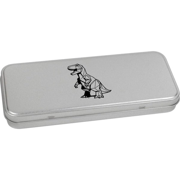 Azeeda 'Geometric Trex' Metal Hinged Stationery Tin/Storage Box (TT00229840)