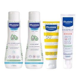 Mustela Pack Travel Size, 4 productos, Ideal para toda la familia