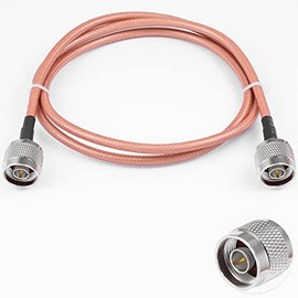 Vecys N to N Plug Jumper N Male to N Male Low Loss Coaxial Cable RG400 3FT/1M for 3G 4G 5G LTE Antenna Amateur Radio GPS WiFi