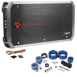 Rockville RXA-F2 2400 Watt Peak/600w RMS 4 Channel Car Amplifier+Amp Kit