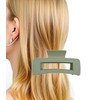 Green Solid Hair Claws Large Clips Strong Hold Big Claw