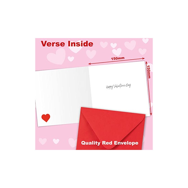 Valentines Card. Cute Dogs Design. Eco-friendly. 4pp 150x150mm size. Valentine's