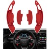 Red Sports Aluminum Steering Wheel Paddle Shifter Extension Cover trim