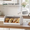 STDDRE Corner Bread Box for Kitchen Countertop Roll Top Bread