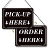 1Pack Order Here Pick Up Here Signs, Double-Sided Durable PVC