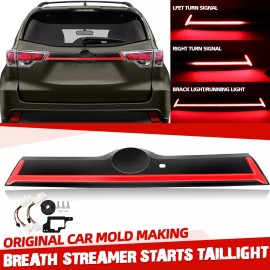 BraveWAY For 2015-2019 Toyota Highlander LED Trunk Tail Light Dynamic Breathing Lamps