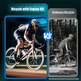 Bike Motor Kit,100cc 2 Stroke Bicycle Petrol Engine Air-Cooled Motor Kit,Motorized Bike Kit Gas Bicycle Engine Conversion Kit Fit,44 Tooth Sprocket Electric DIY Motor for 26 "and 28" Bikes