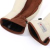 Harssidanzar Women's Sherpa Mitten Genuine Suede Outdoor Mitt Winter For