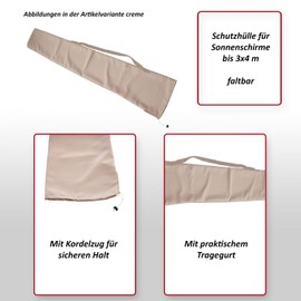 Protective Cover AM for Parasol up to 3 x 4 m, Cover with Drawstring, Anthracite
