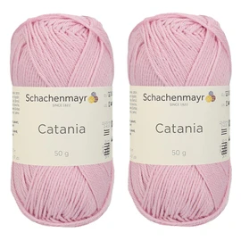 Juego de 2 madejas: hilo de algodón 100% mercerizado SMC Catania Originals, total 3.5 onzas, cada uno de 1.7 onzas (50 g) / 136 años (125 m) Amigurumi Fine-Sport 2 (246 rosas)