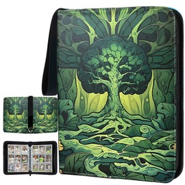 EYEGLEAM Card Binder for MTG/TCG,9 Pocket Trading Card Binder for YGO/PTCG,Holds 720 Cards,Collector Card Album for Standard Game Cards,Toys Gifts(Green)