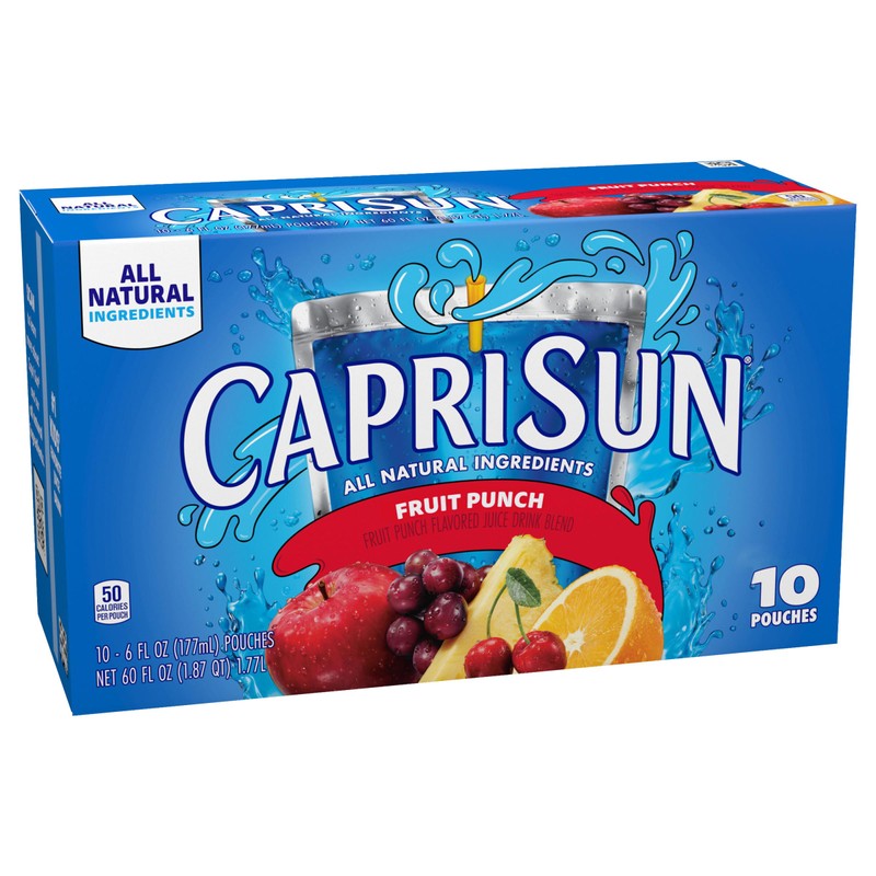 Capri Sun Fruit Punch Ready-to-Drink Juice (40 Pouches, 4 Boxes