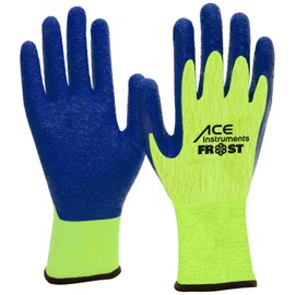 3 Pairs of ACE Frost Winter Work Gloves - Waterproof Thermal Gloves Against Cold - EN 388 & EN 511, blue, ACE-Frost-10