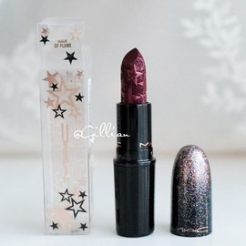 M·A·C MAC Kiss of Stars Lipstick ~WALK OF FLAME ~ Deep Berry Red ~ Rare ~ NIB ~Holiday