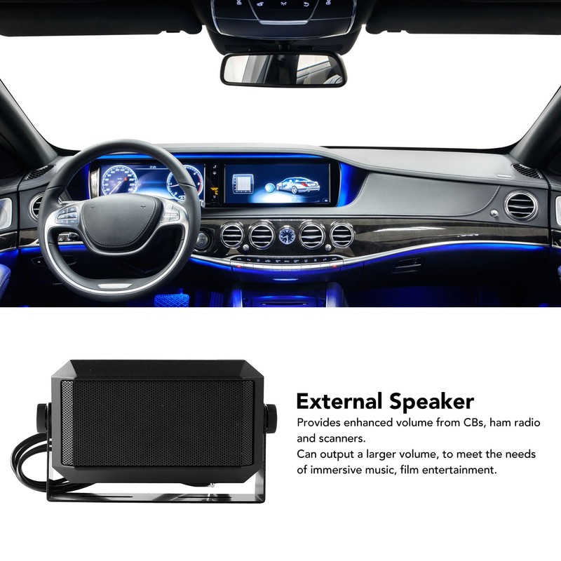 External Speaker Rectangular 3.5mm Plug Car Radio Speaker for Ham