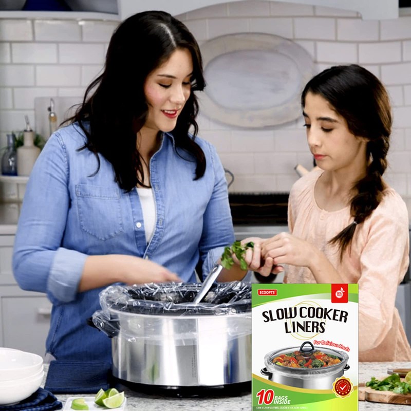 30 Counts Slow Cooker Liners by ECOOPTS | Large Cooking