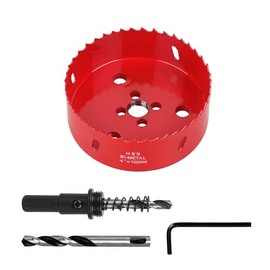 4 Inch Hole Saw Bi-Metal Hole Cutte 102MM Fits for Wood Plastic Metal and Drywall Pilot Drill Bit Handy Hole Saw Kit Set
