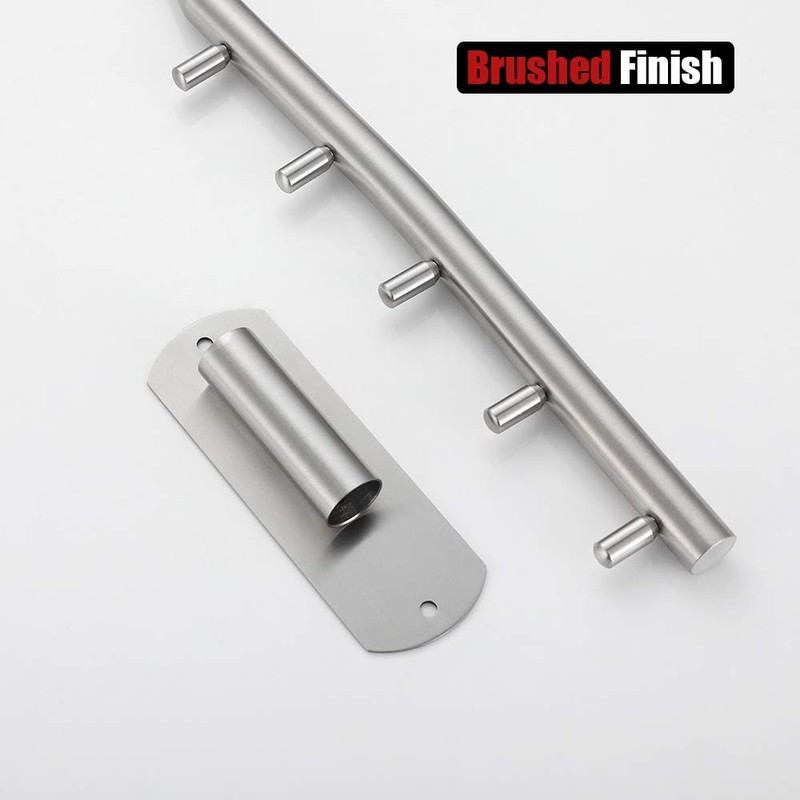 JQK Folding Clothes Hanger Rack, Stainless Steel Swing Arm Hook
