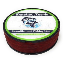 Reaction Tackle Monofilament Fishing Line- Strong and Abrasion-Resistant Nylon Mono Fishing Line, Freshwater and Saltwater Fishing Line Red 8/2000
