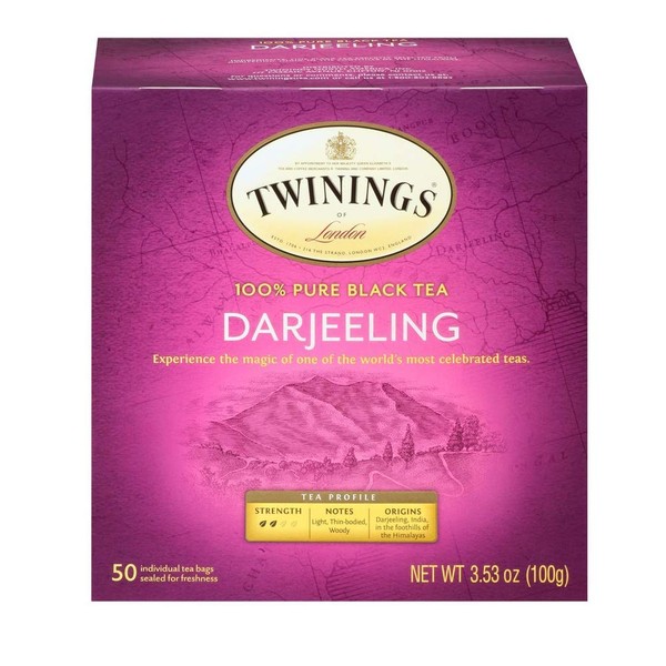 Twinings of London Darjeeling Tea Bags, 50 Count (Pack of 3)