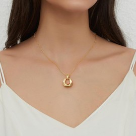 Daughter Necklace Gifts from Mom Witches Knot Floral Rose Necklace Gold Birthday Gifts for Girls