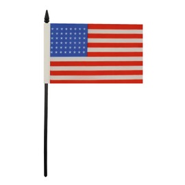 AZ FLAG USA 48 stars Table Flag 4'' x 6'' - US - American Desk Flag 15 x 10 cm - Black plastic stick and base