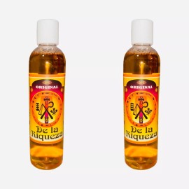 2 PACK- DE LA RIQUEZA Agua Espiritual Para Limpias Baños Dinero Abundancia 16 oz