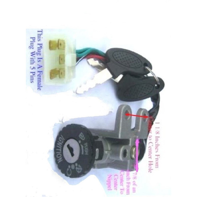 Scooter Key Ignition Switch Set For 49 50 cc TaoTao