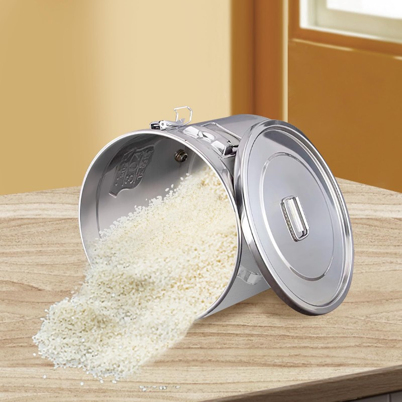 Pinelicorn Stainless Steel Containers With Lid, 1.6Gal Flour Containers Airtight
