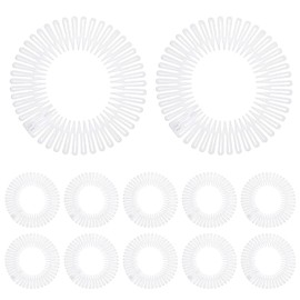 12 Diademas Elásticas Circulares Para El Pelo, Pinzas Dentadas Antideslizantes Para Maquillaje De Moda, Soporte Para El Pelo Para Dama Y Niña, Color Blanco