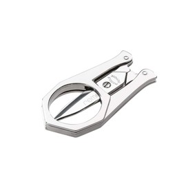 REMOS Klappschere aus rostfreiem Edelstahl mit praktischem Etui aus echtem Leder