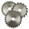 3pc 160mm TCT Circular Saw Blades 16/24/30 TPI & Adapter