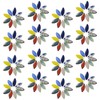 Blue Petal Ceramic Tiles Mosaic Tiles, Bulk Ceramic Mosaic Pieces