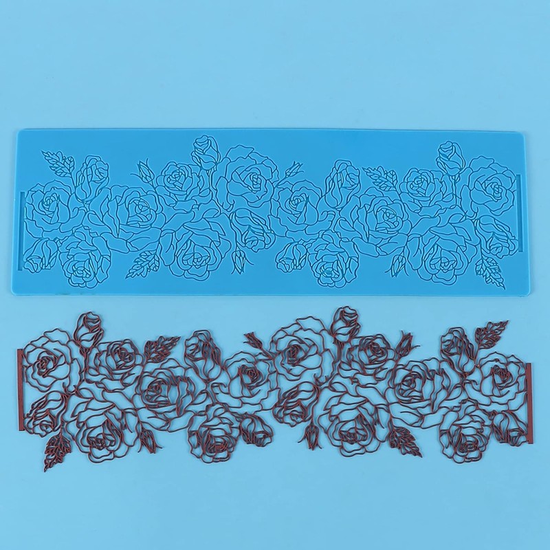 Moldes de silicona para decoración de pasteles, D