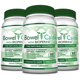 Consumer Health Bowel Calm - Soothe Intestinal Irritation - Ginger, Turmeric, Boswellia, BioPerine - 3 Month Supply