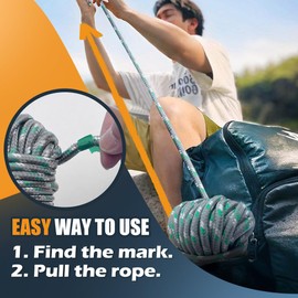 SMART&CASUAL 100 ft 1/4" Nylon Poly Rope Strong Utility Polyester Cord for Clothes Line Flag Pole Camping Crafting (White)