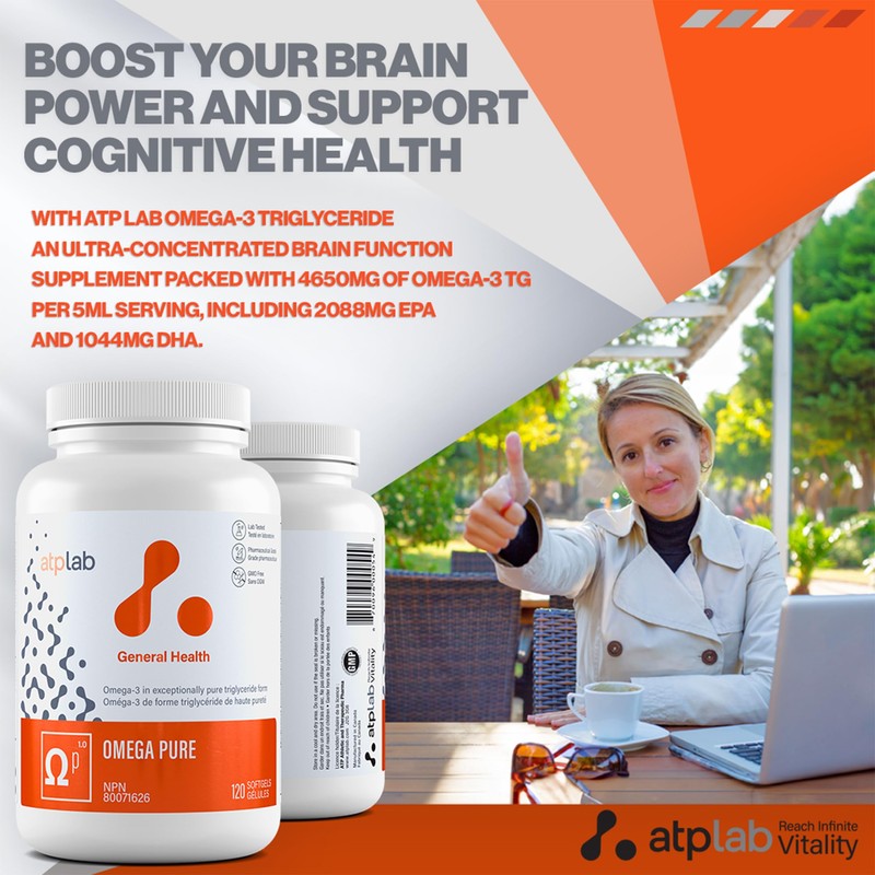 ATP LAB - Omega Pure 120 Softgels - Omega 3