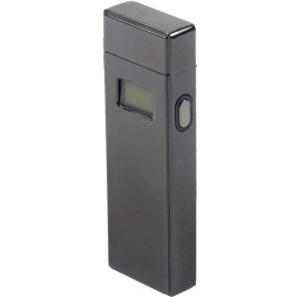 Ever Tech Dual Arc Electric Lighter LED Display Plasma Windproof USB Rechargeable Lighters - Black