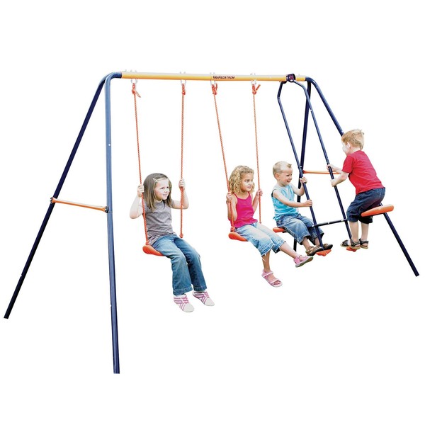 Hedstrom New Kids Double Swing & Glider Childrens Summer Outdoor Garden Play Set